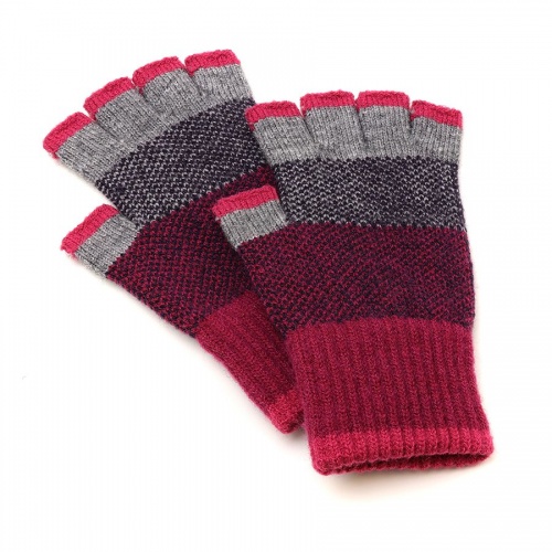 Pink & Purple Fingerless Gloves by Peace of Mind
